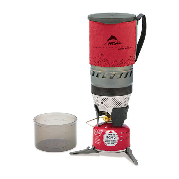 Turistinė dujinė viryklė MSR Windburner 1.0L Personal Stove System, Red