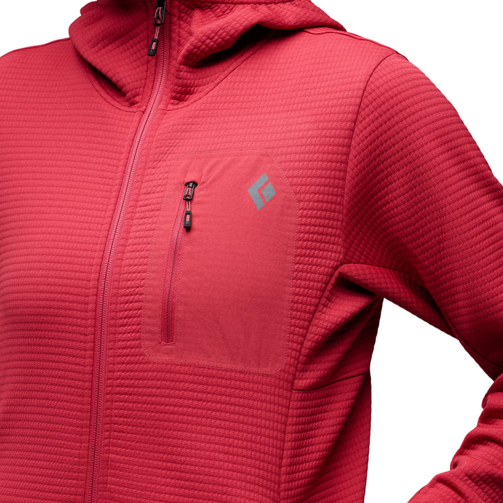 Mot. džemperis Black Diamond W Diverge FZ Hoody, Mineral Red
