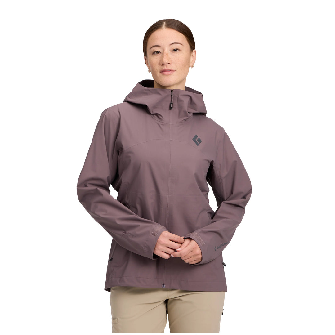 Mot. striukė Black Diamond W Strataline Stretch Shell, Dark Mauve