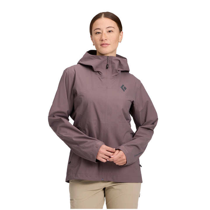 Mot. striukė Black Diamond W Strataline Stretch Shell, Dark Mauve