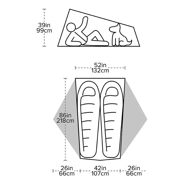 Palapinė Big Agnes Tiger Wall UL2 Bikepack