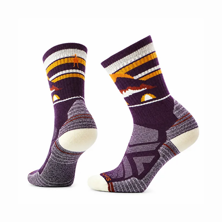 Kojinės Smartwool W Hike Mountain Moon Light Cushion Crew, Purple Iris